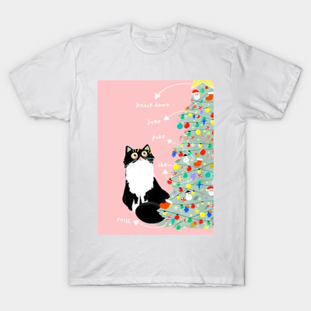 How cats see a christmas tree T-Shirt by Whoopsiedaisy